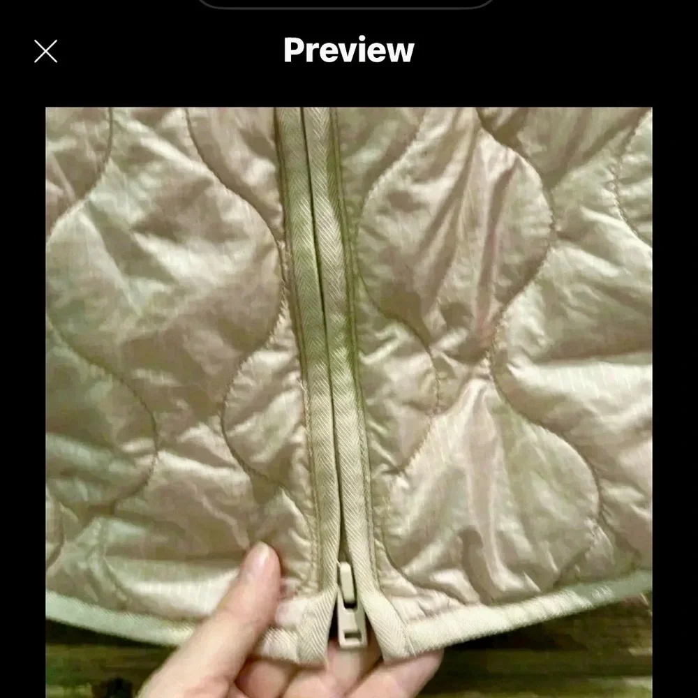 J. Crew Light Blush/tan  Quilted Vest Aize XS